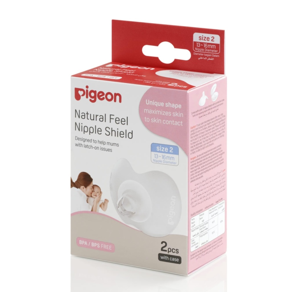 Pigeon Natural Feel Nipple Shield Size (M), 2's