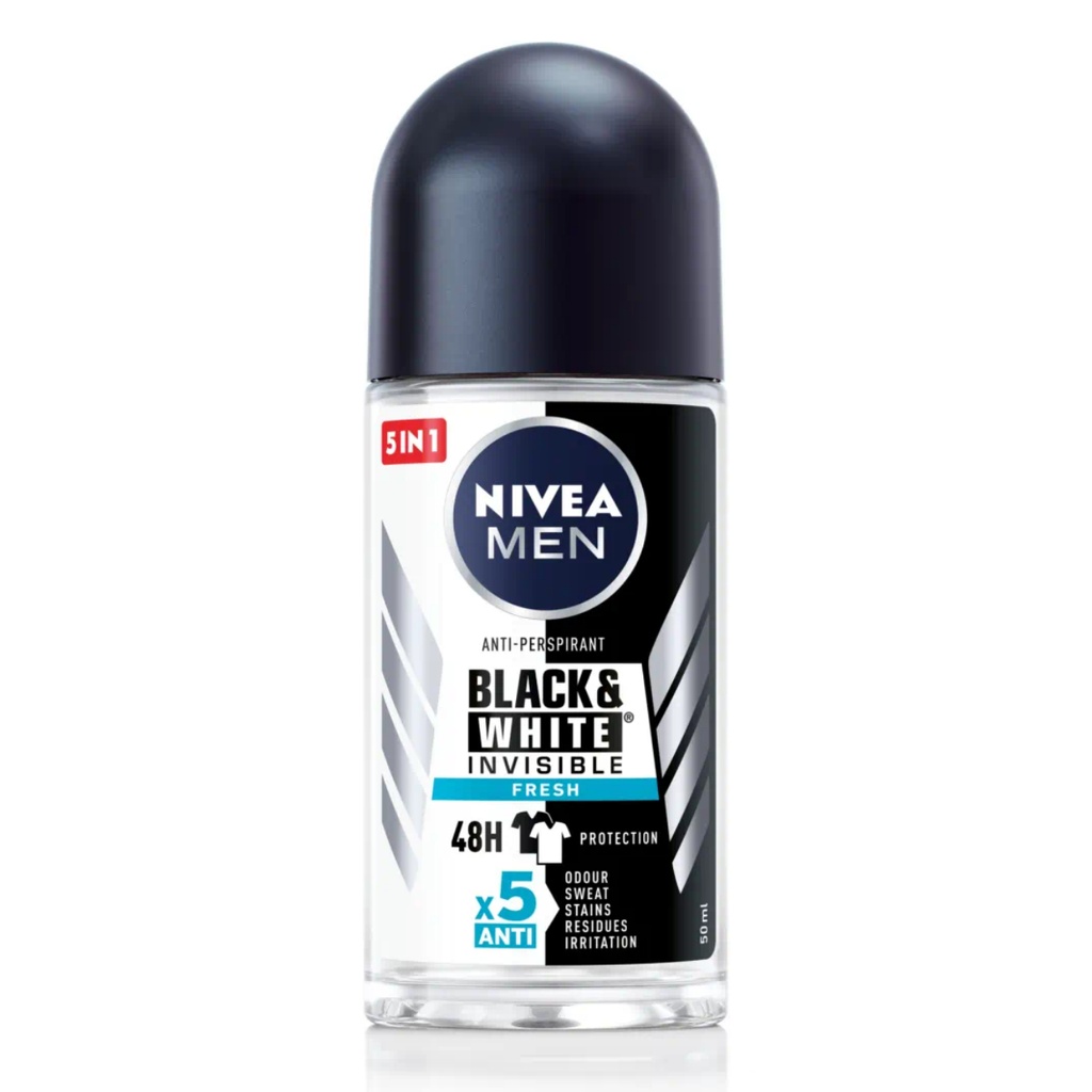 * Nivea Men Deodorant Black & White Fresh Roll-On, 50ml
