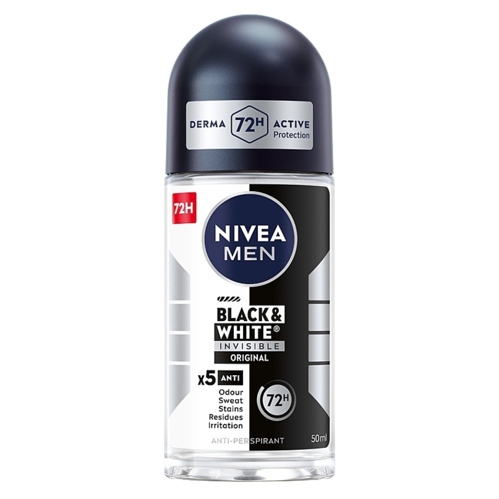 * Nivea Men Deodorant Black & White Roll-On, 50ml