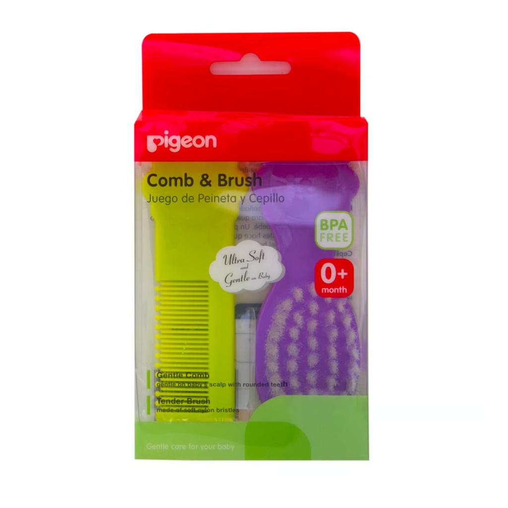 *Pigeon Comb & Brush Set 0+ Months