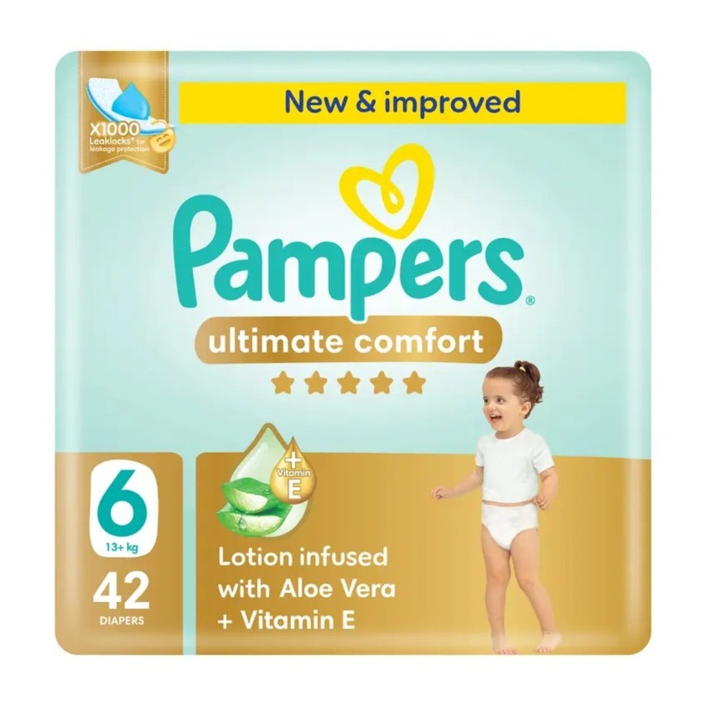 بامبرز بريميوم كير مقاس 6، 42 حفاض
