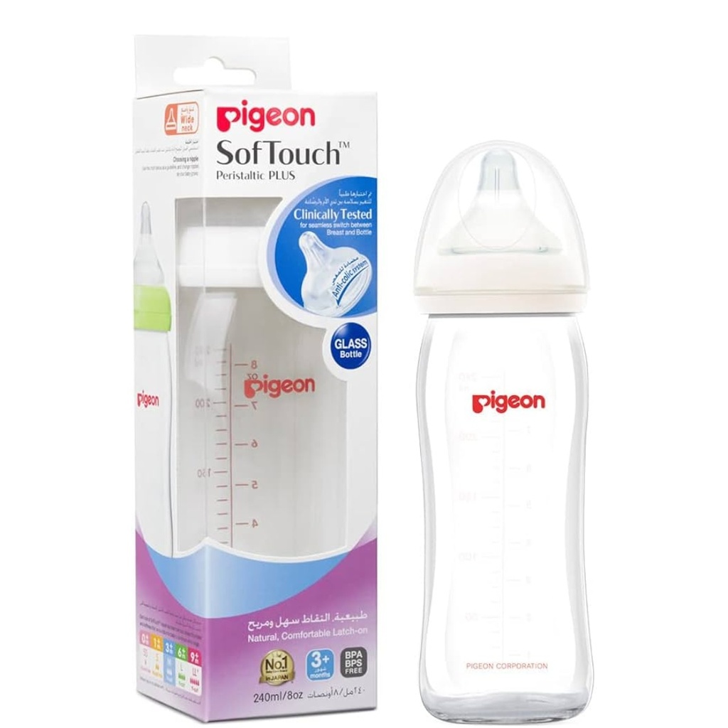 Pigeon Glass Nursing Bottle, 240ml