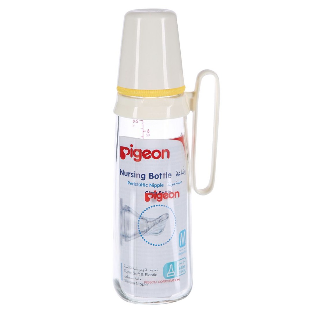 Pigeon Glass with Handle Nursing Bottle, 240ml