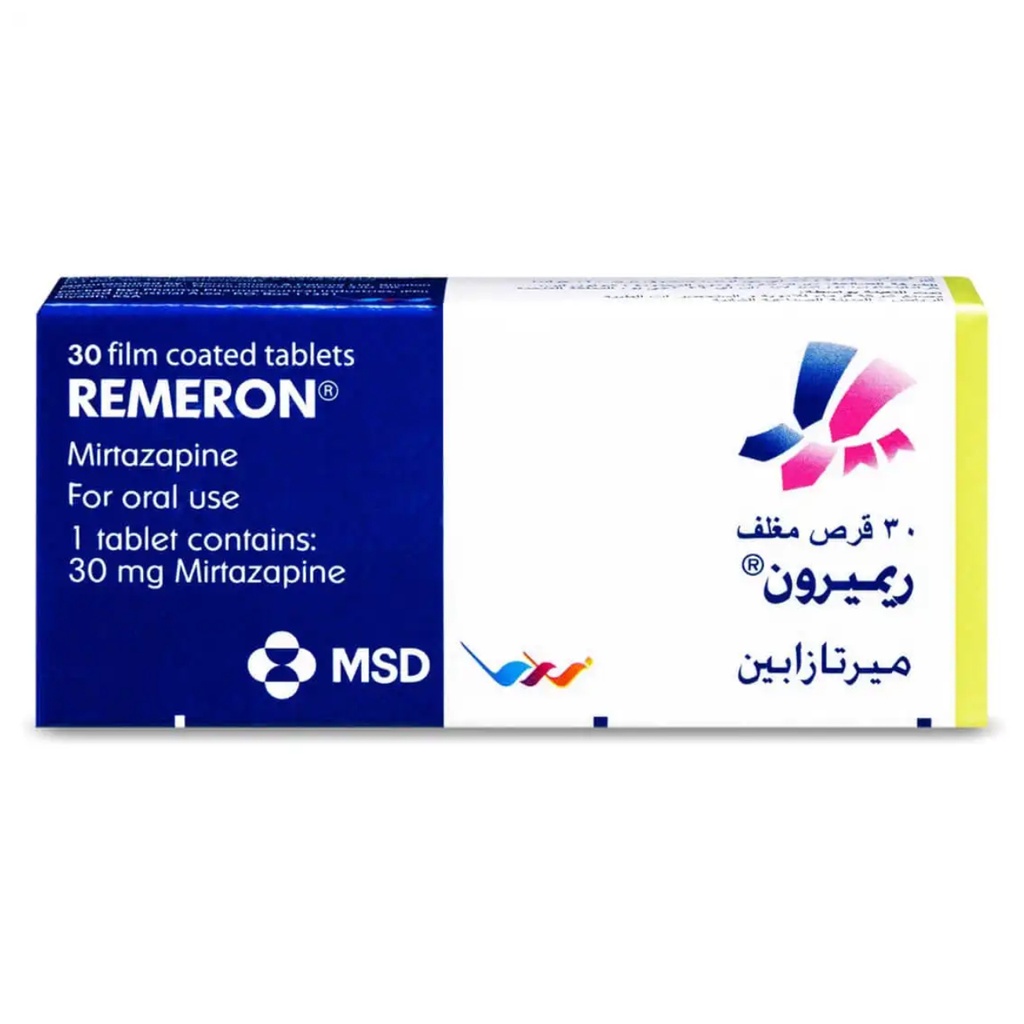 Remeron 30mg Tablets, 30's