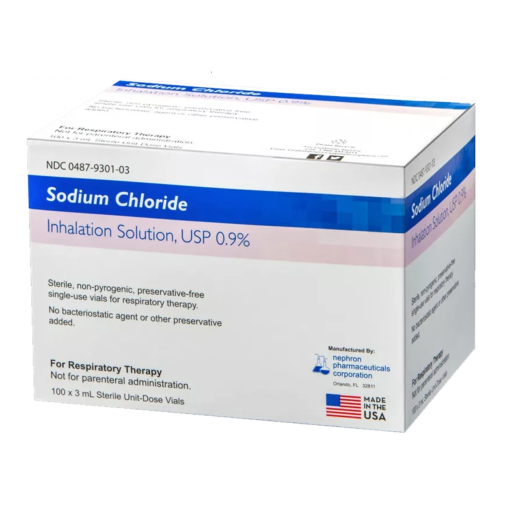 * Sodium Chloride Inhalation Solution, 2ml