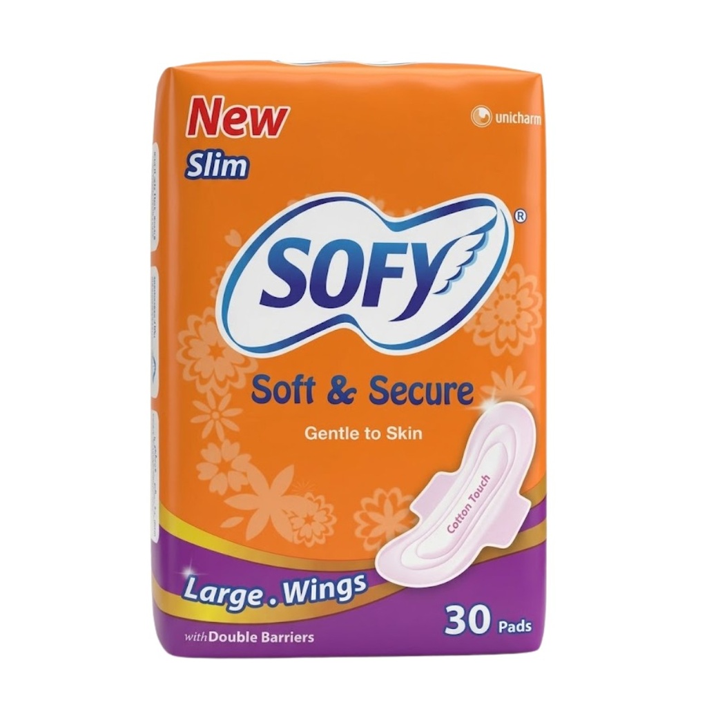 Sofy Large Wings Slim Pads, 30's