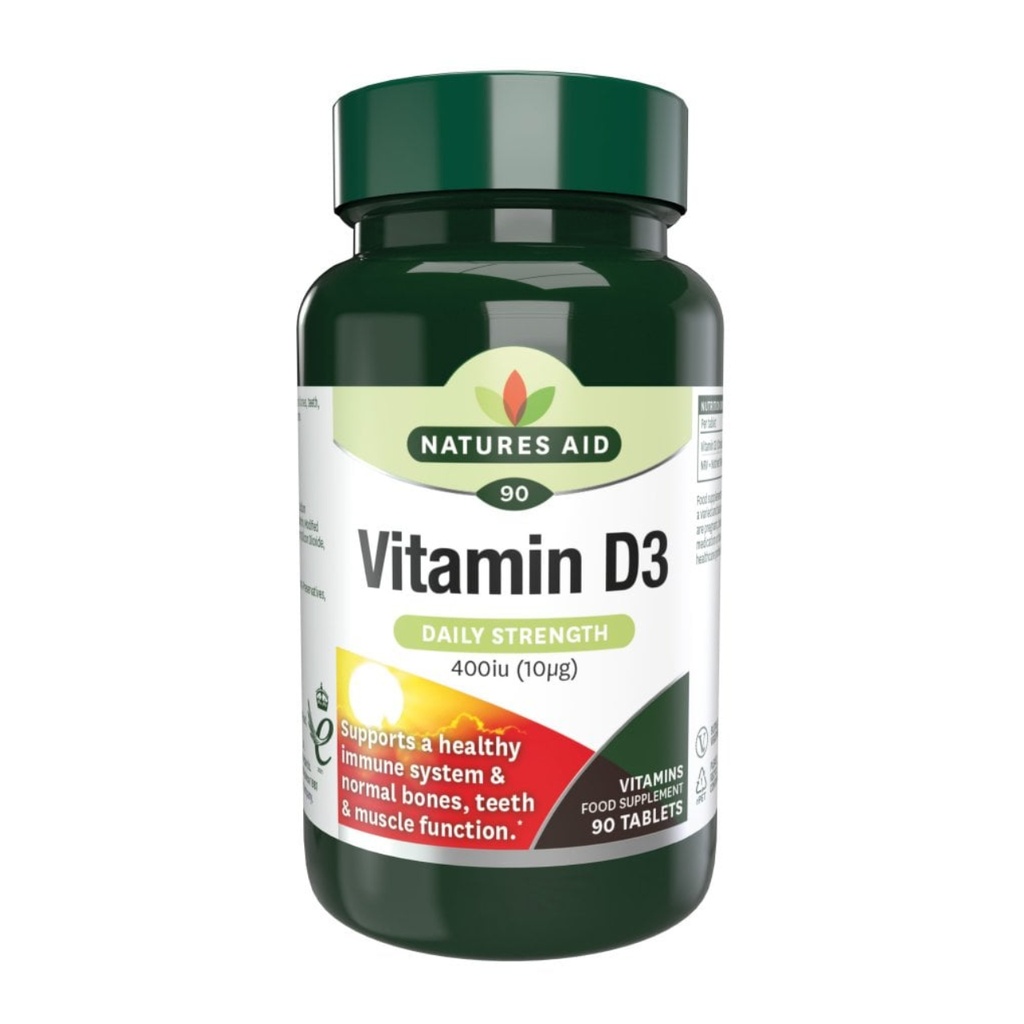 Natures Aid Vitamin D3 400iu, 90's