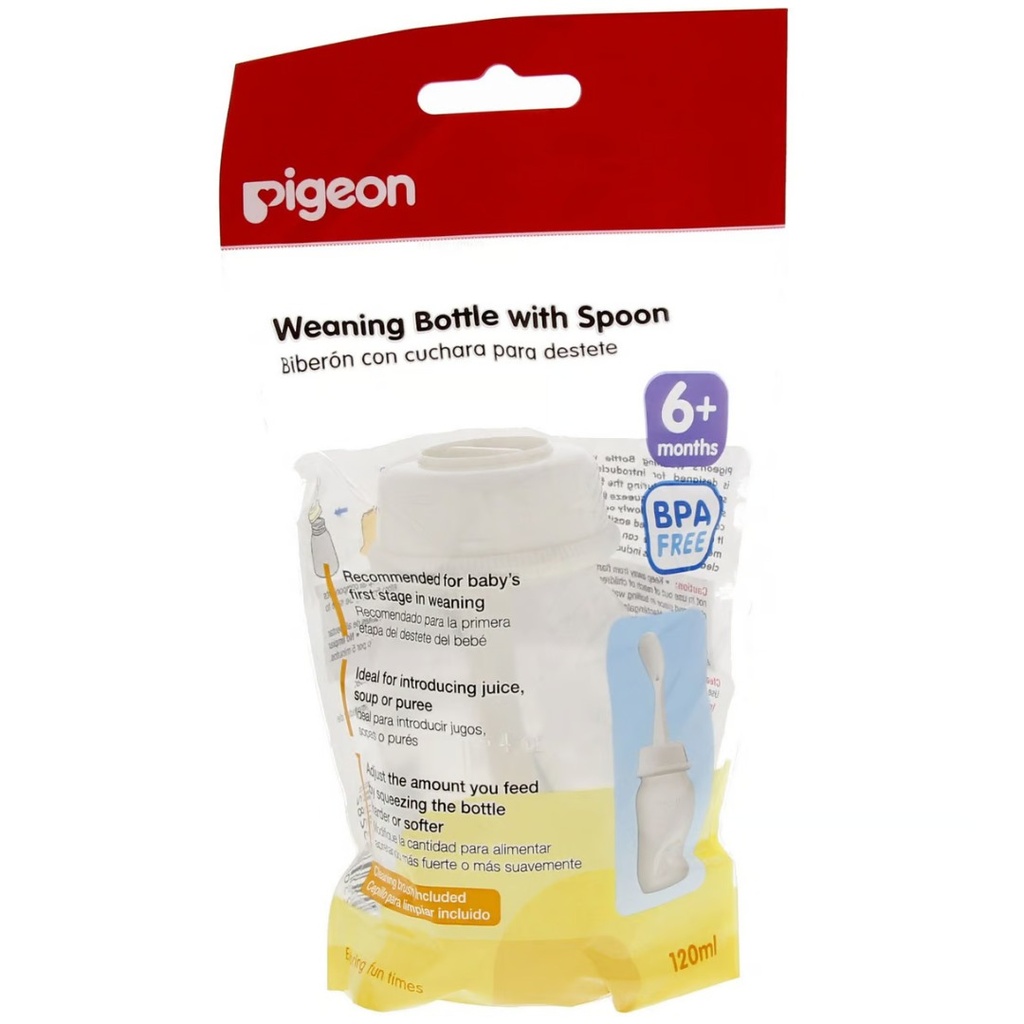 Pigeon Weaning Bottle With Spoon, 120ml