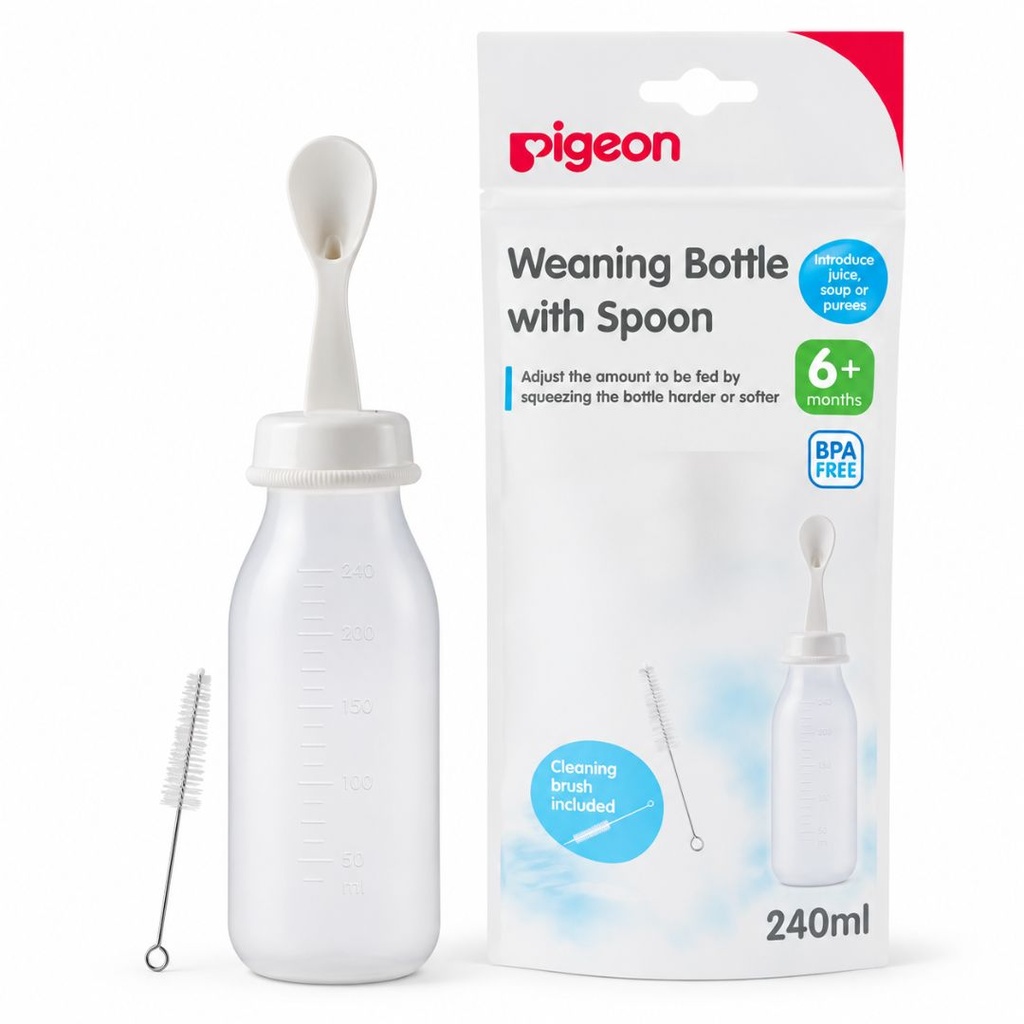 * Pigeon Weaning Bottle With Spoon, 240ml