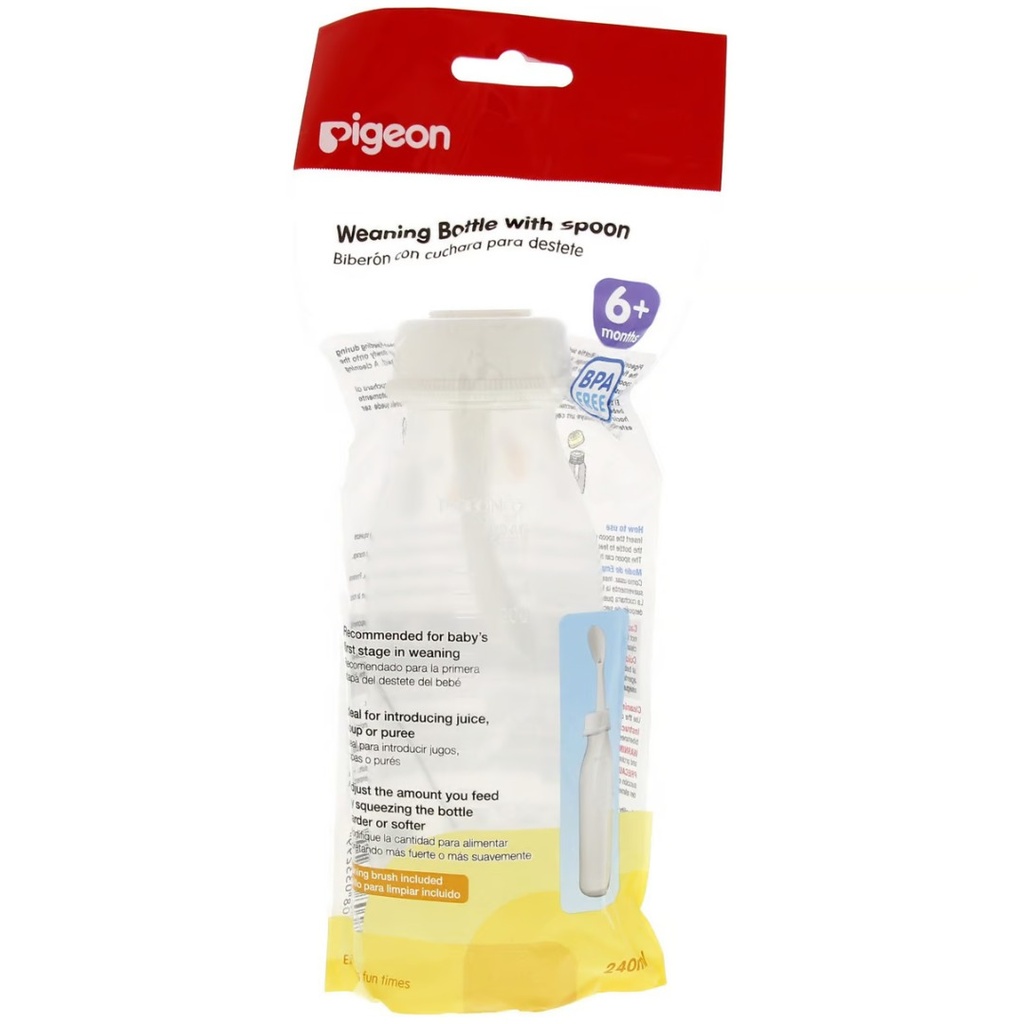 * Pigeon Weaning Bottle With Spoon, 240ml