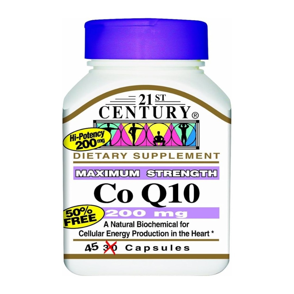 21st Century Co Q10 200mg Capsules, 45's