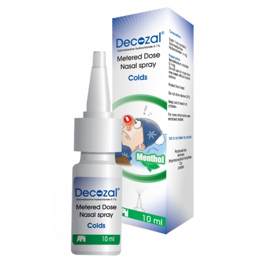Decozal 0.1% Adult Menthol Nasal Spray, 10ml