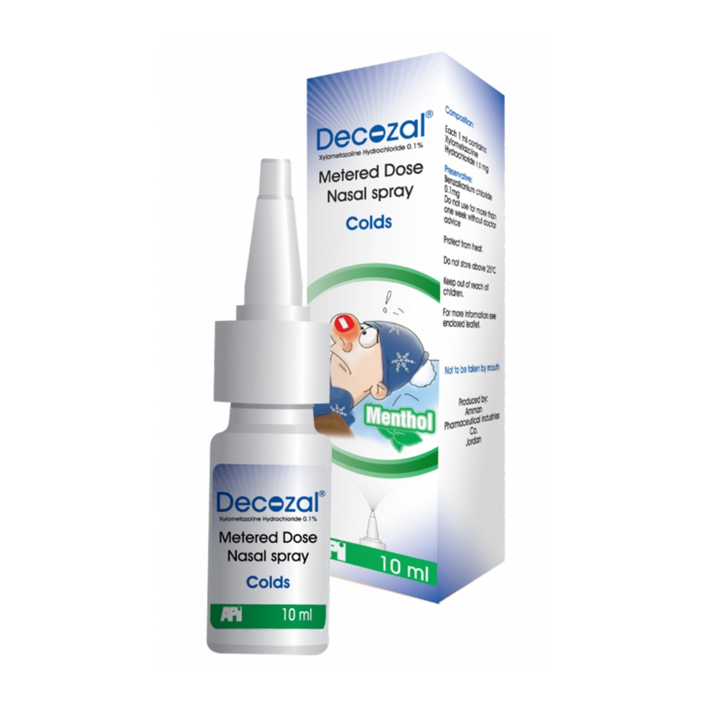 Decozal 0.1% Adult Menthol Nasal Spray, 10ml