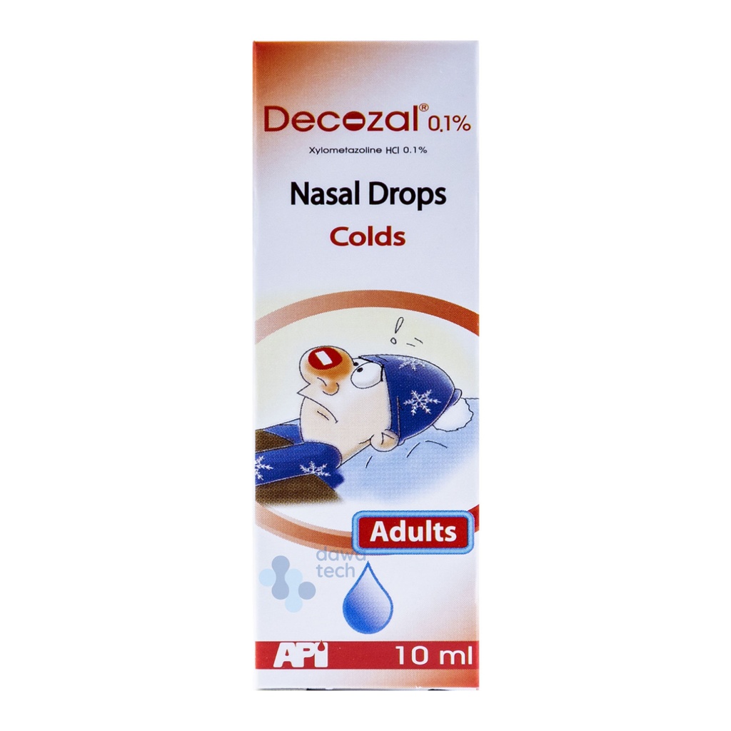 Decozal 0.1% Adult Nasal Drops, 10ml