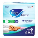 Fine Care Adult Unisex Briefs Large, 16's