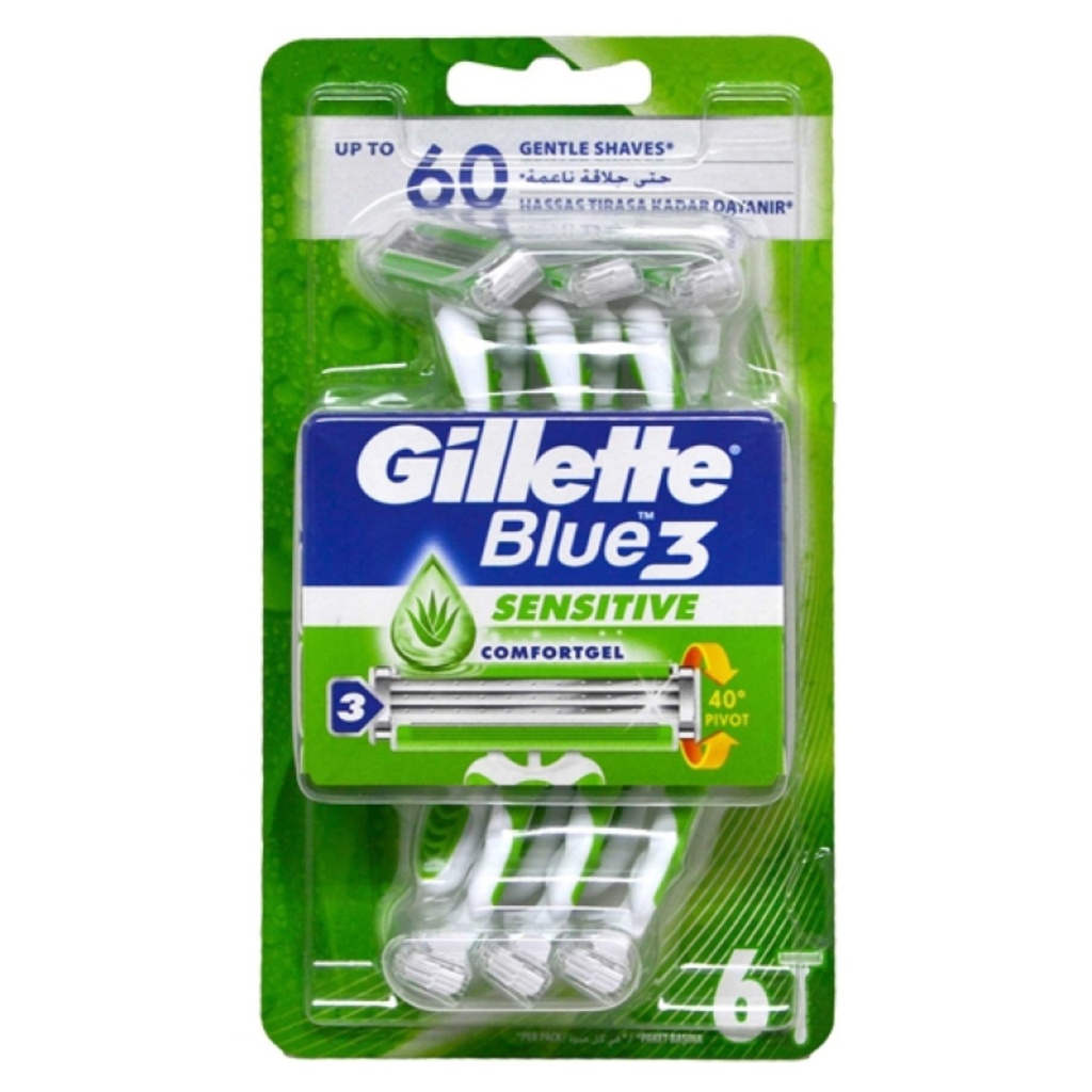 Gillette Blue3 I Sensitive 6's