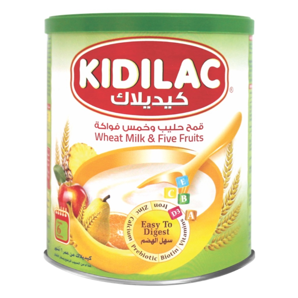 Kidilac Baby Cereal Wheat, Milk & 5 Fruits, 400g