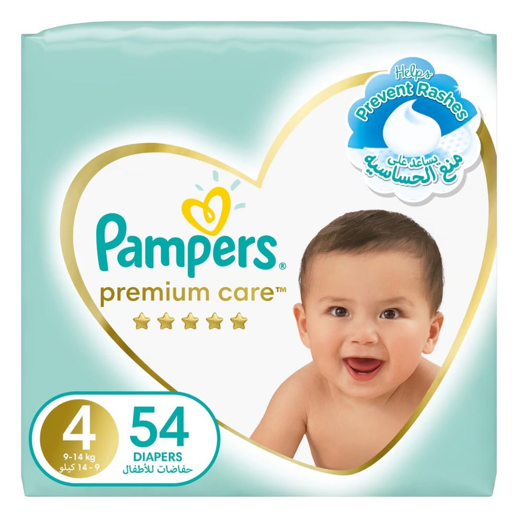 Pampers Premium Care Size 4, 54's - OFFER