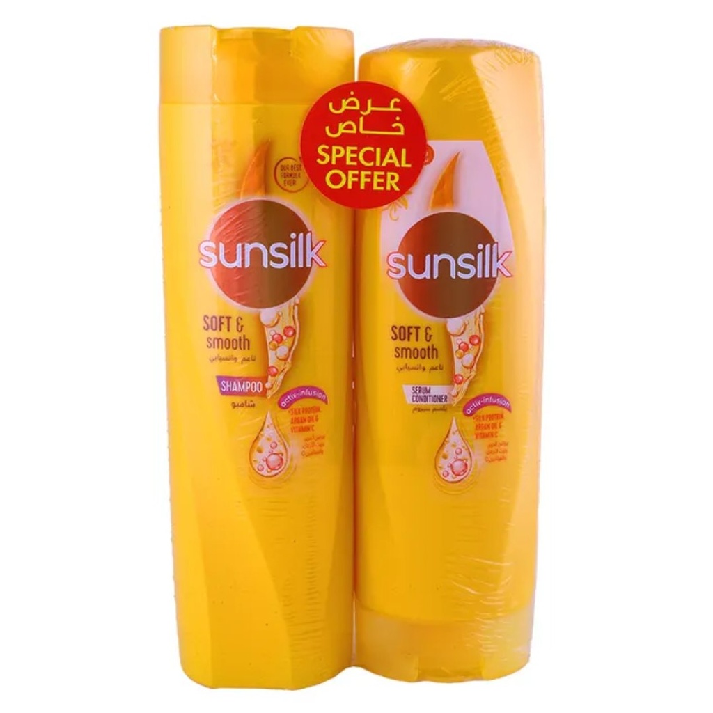 Sunsilk Soft & Smooth Shampoo 400ml + Conditioner 320ml - OFFER