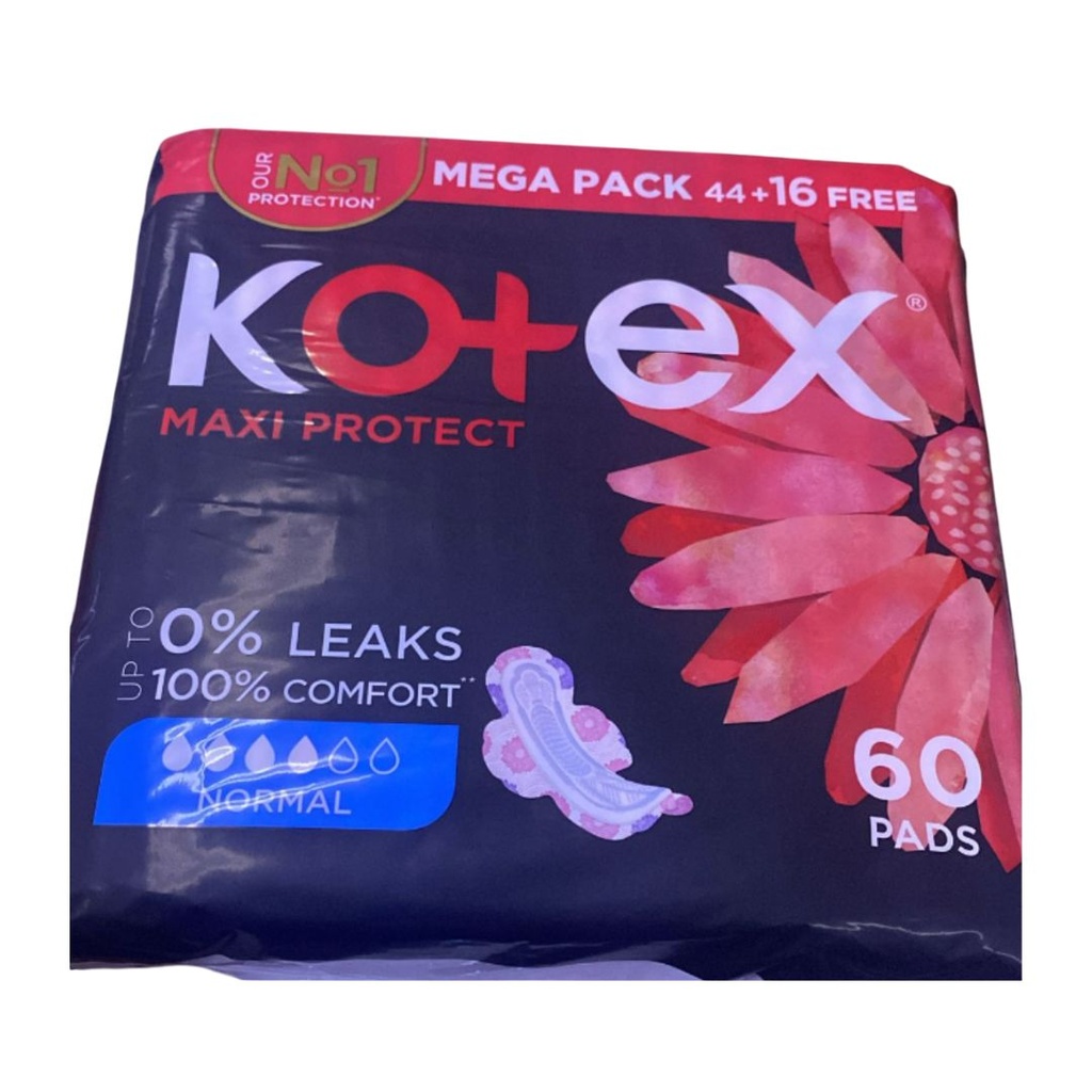 * Kotex Maxi Thick Normal Wings, 60's - (44+16) Free