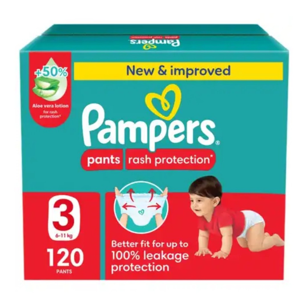 Pampers Pants Giant Box Size 3, 120's