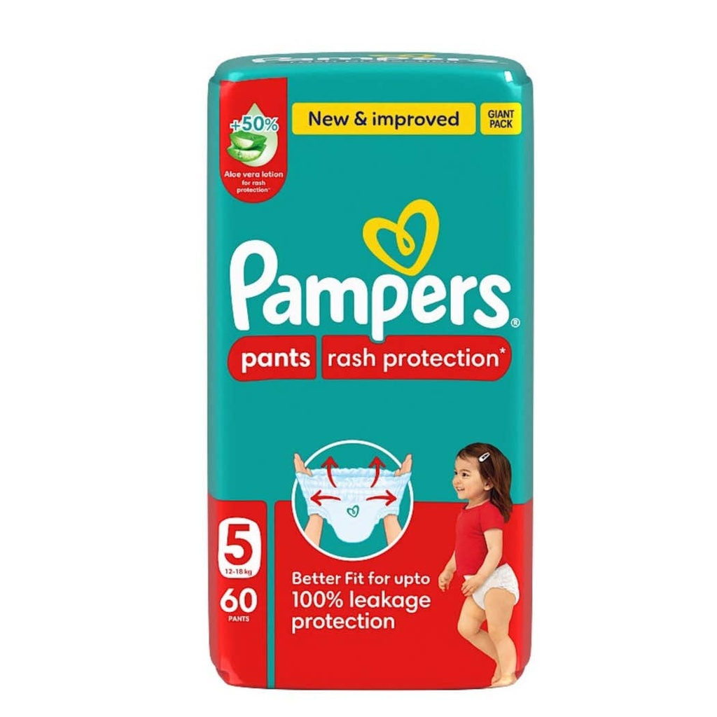 Pampers Pants Giant Pack Size 5, 60's