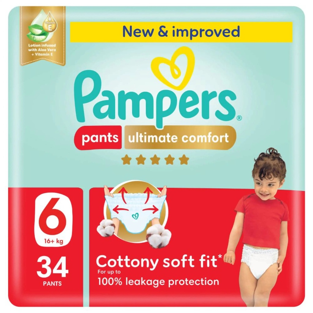 Pampers Premium Care Pants Size 6, 34's - OFFER