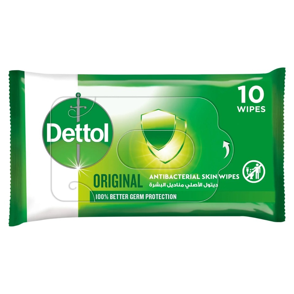 * Dettol Anti-Bacterial Original Wipes, 10's