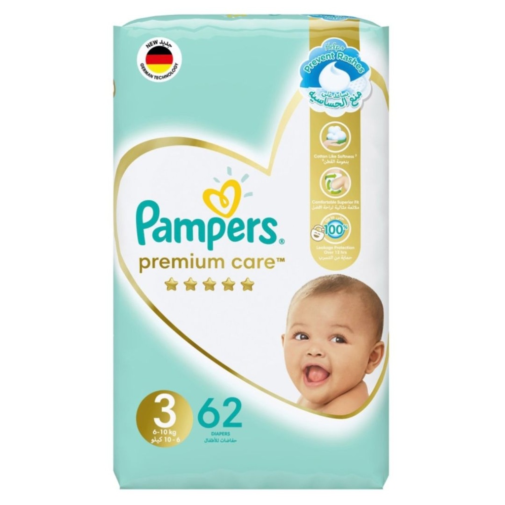 Pampers Premium Care Size 3, 62's - OFFER