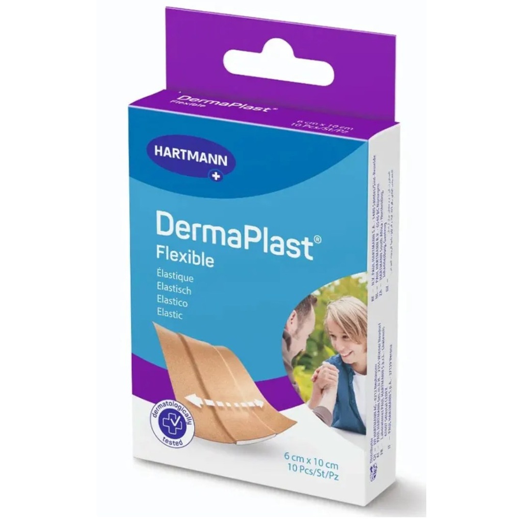 DermaPlast Flexible Elastic Plasters 6x10cm, 10's