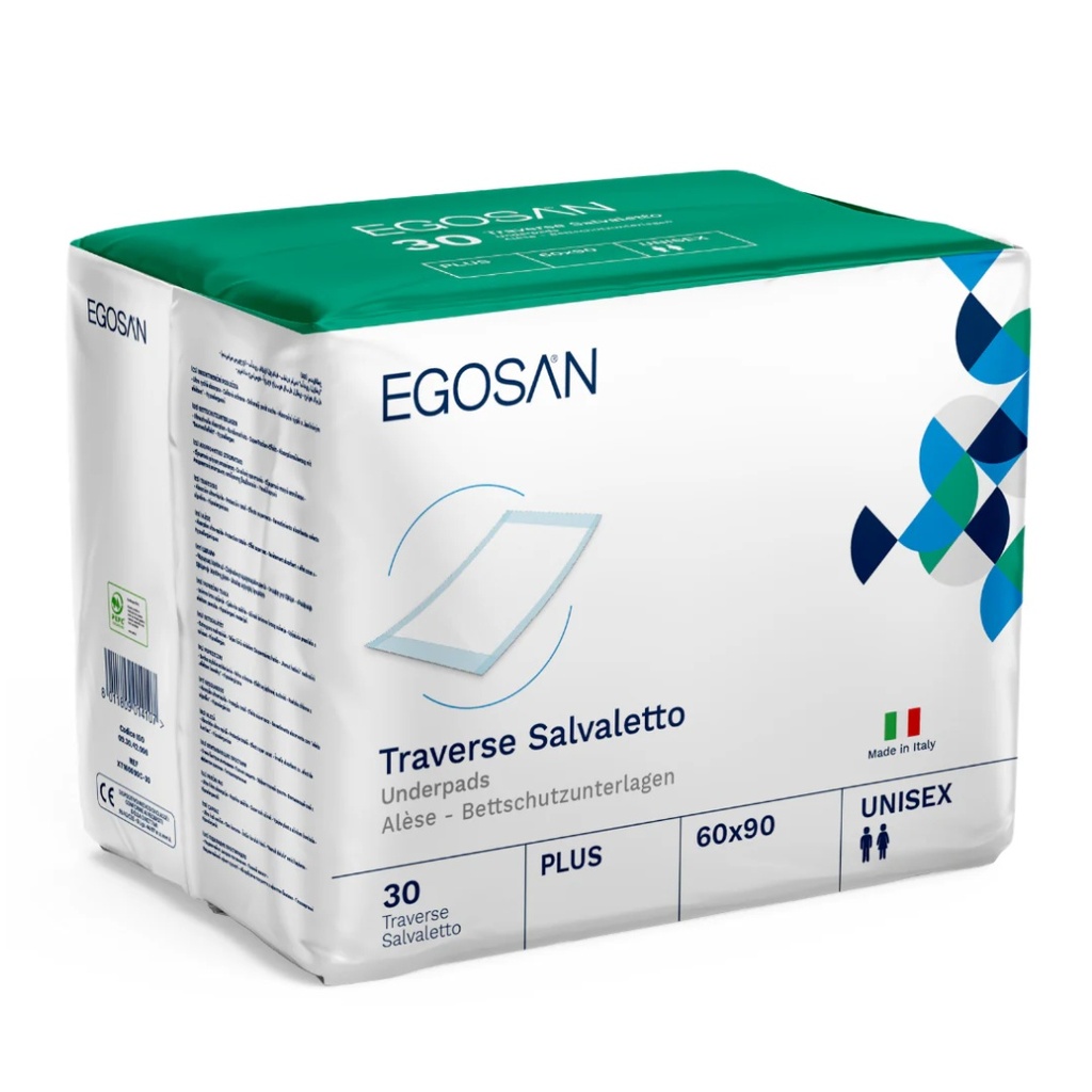 * Egosan EcoPlus Underpad (60x90cm) Sheet, 30's 