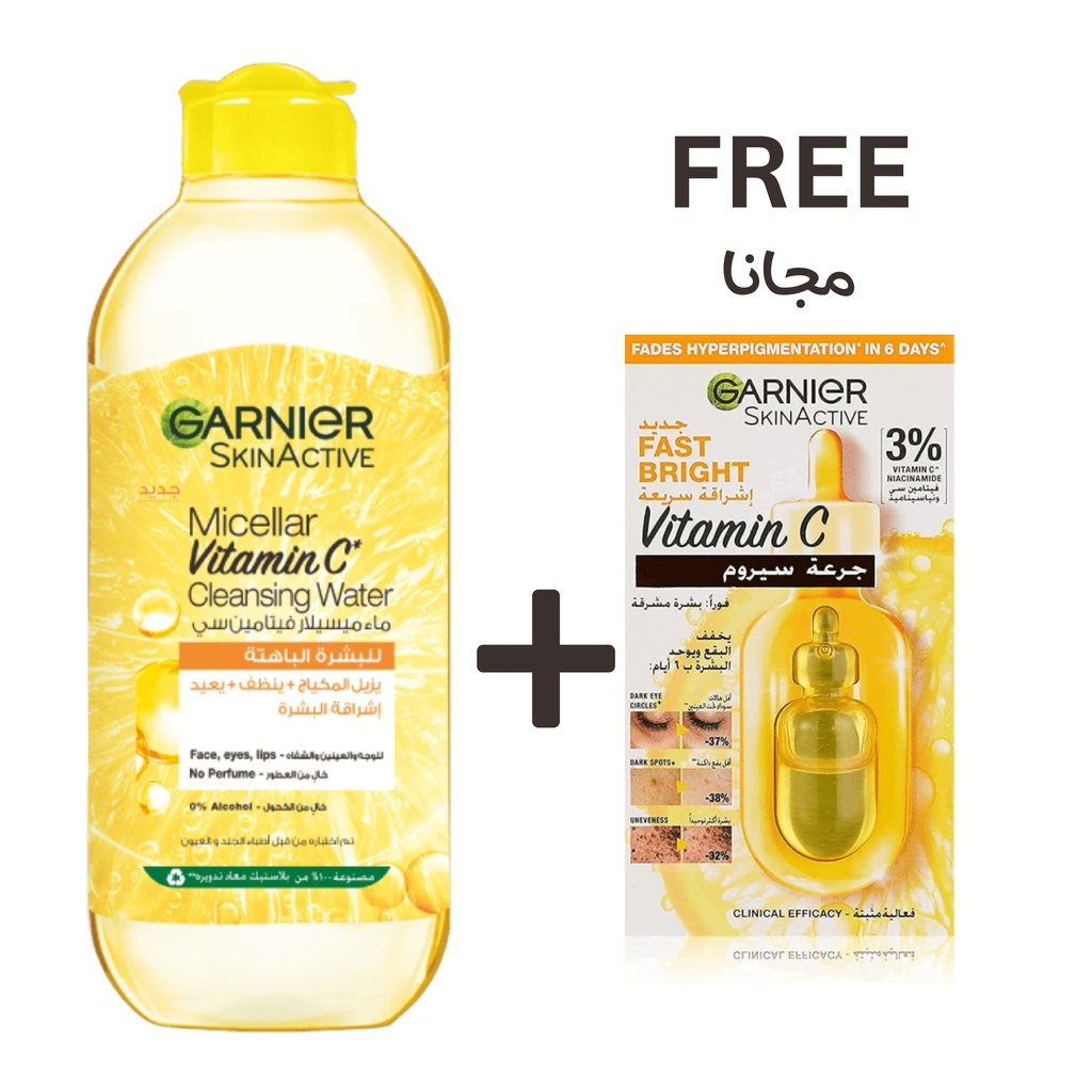 Garnier Micellar Cleansing Water 400ml + Monodose Free