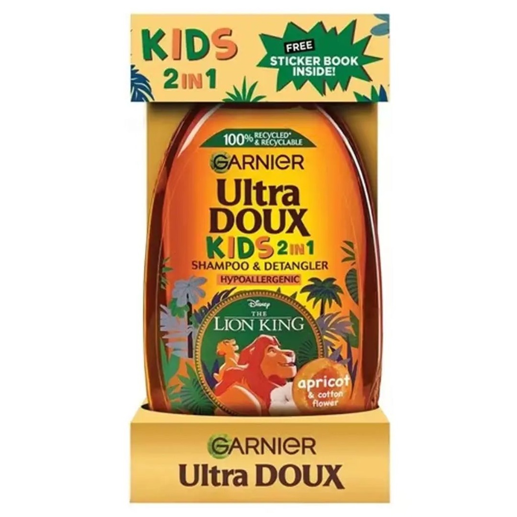 *Garnier Ultra Doux Kids Shampoo, 400ml  + Lion King Sticker Book