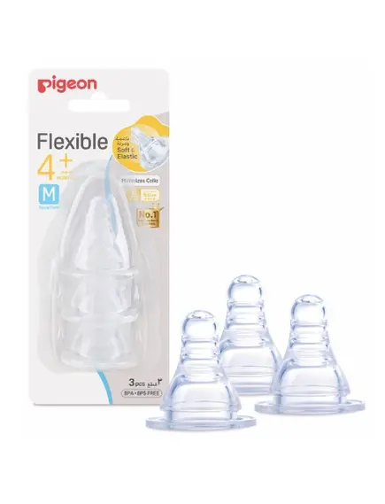 *Pigeon Flexible 4+ Months Nipple (M) - 3's