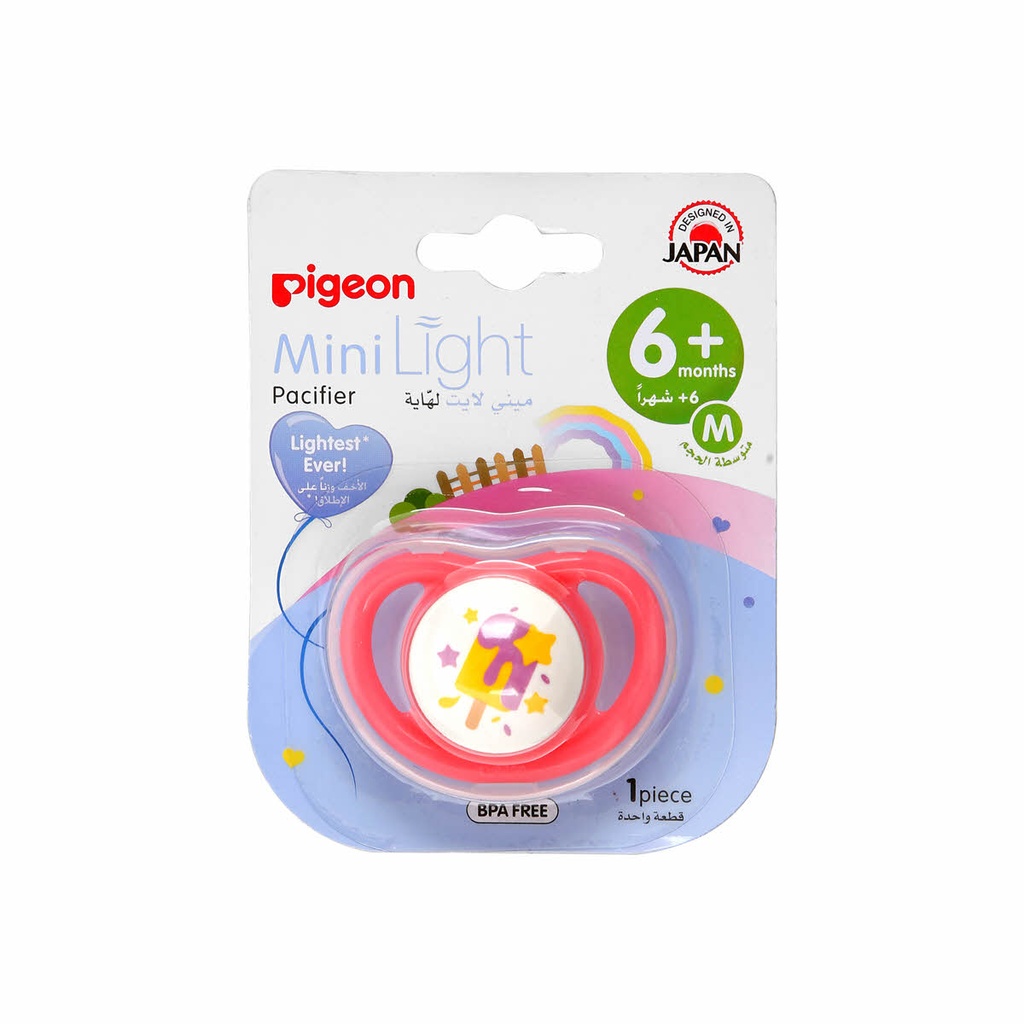 Pigeon Minilight 6+ Months Single Pacifier (M) - Girl