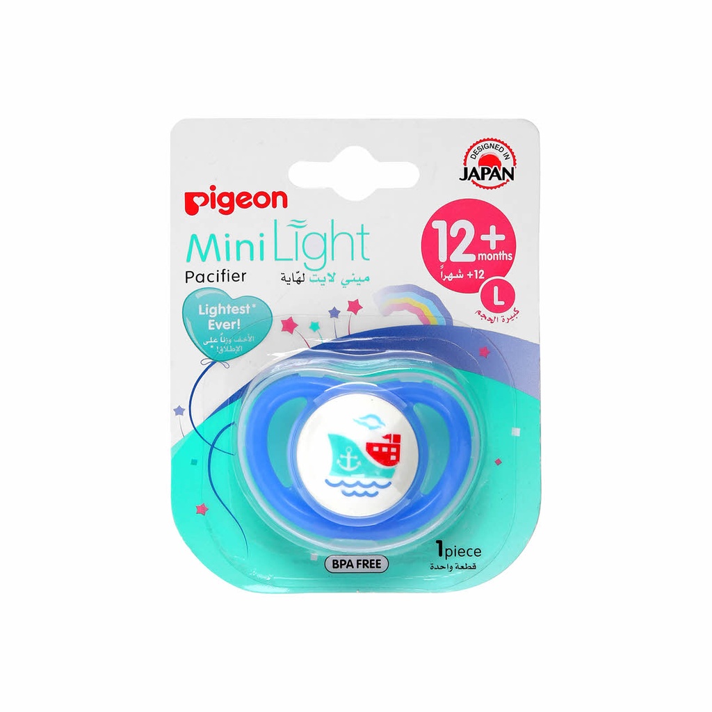 Pigeon Minilight 12+ Months Single Pacifier (L) - Boy
