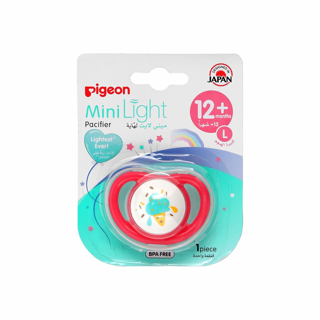 Pigeon Minilight 12+ Months Single Pacifier (L) - Girl