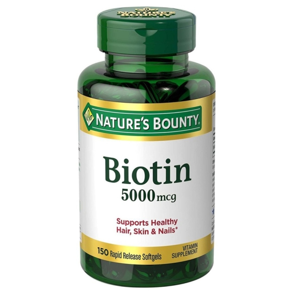 Nature's Bounty Biotin 5000mcg Softgels, 150's