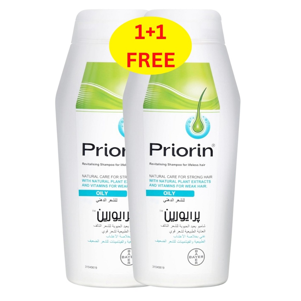 Priorin Oily Hair Shampoo, 200ml - (1+1 Free)