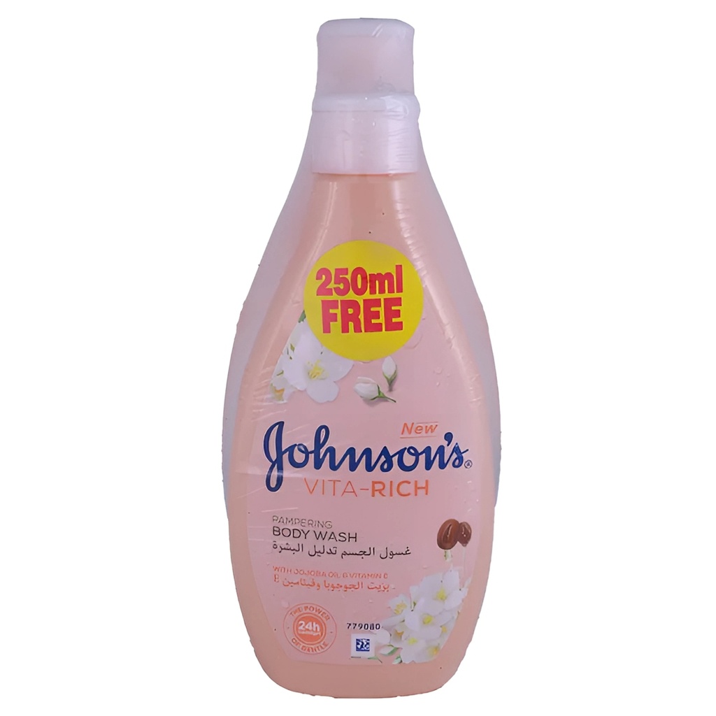Johnson's Vita Rich Pampering Body Wash, (400+250ml) Free