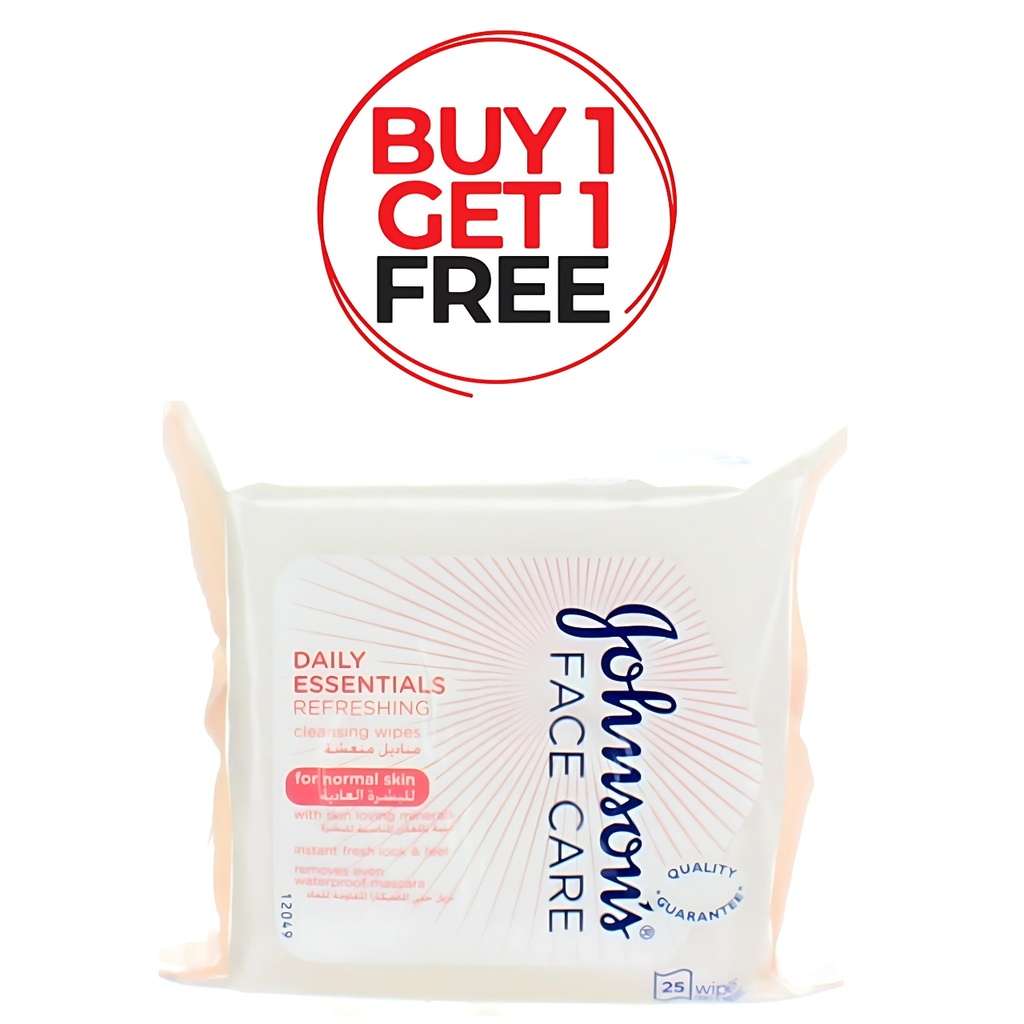 * Johnson's Micellar Wipes - Normal Skin, 25's - (1+1 Free)