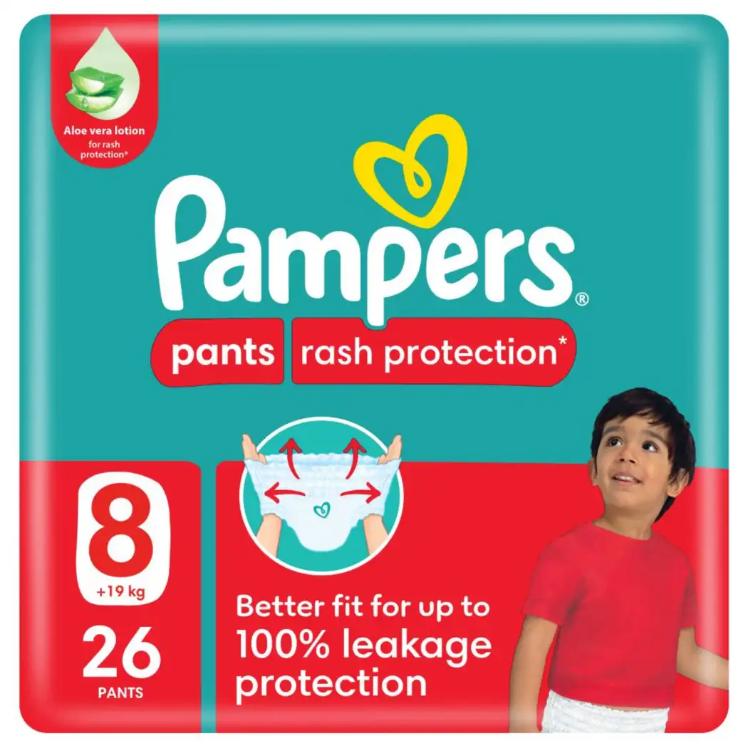 Pampers Pants Size 8, 26's - New