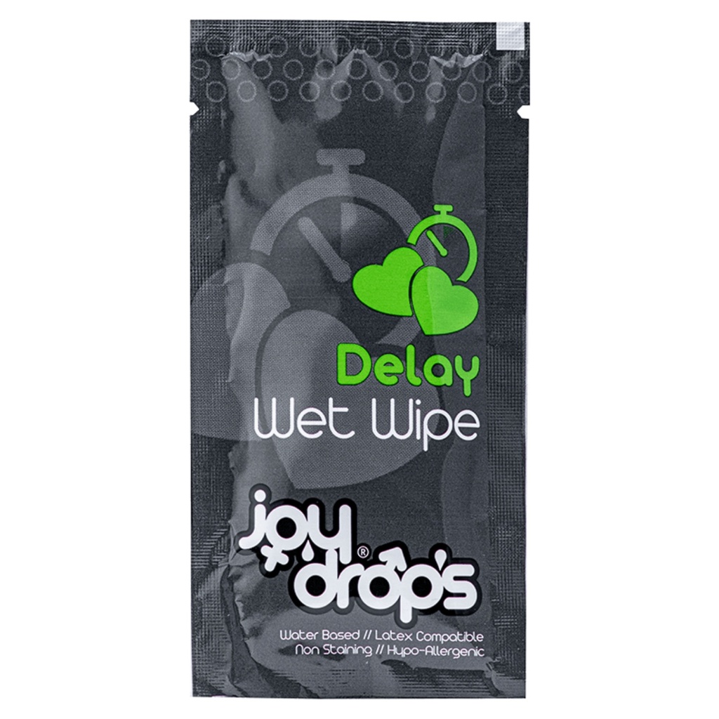 Joy Drops Delay Wet Wipes box, 5's