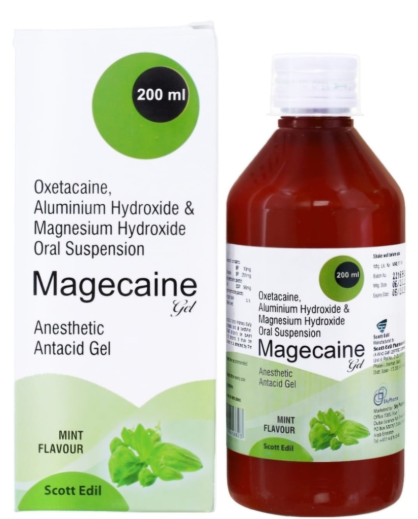 Magecaine Antaacid Oral Suspension, 200ml