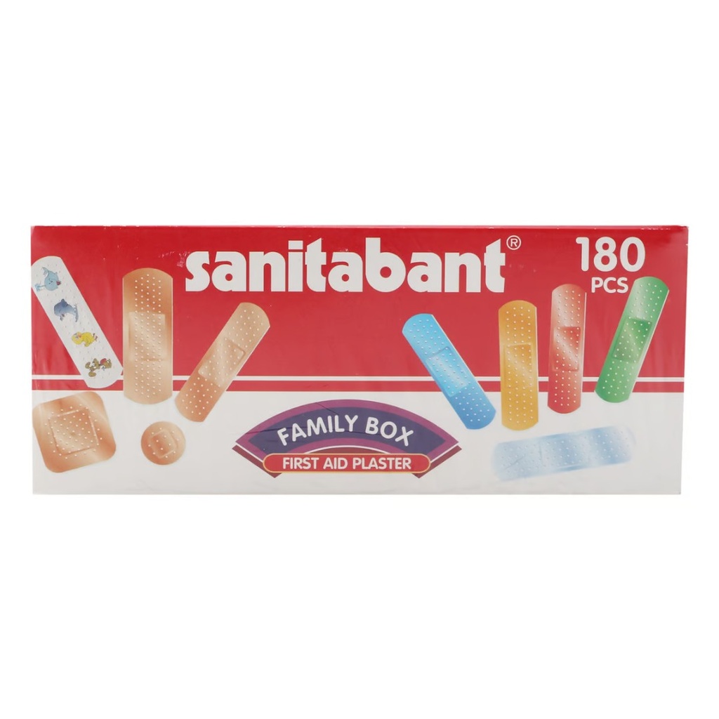 Sanitabant First Aid Plaster Family Box, 180's