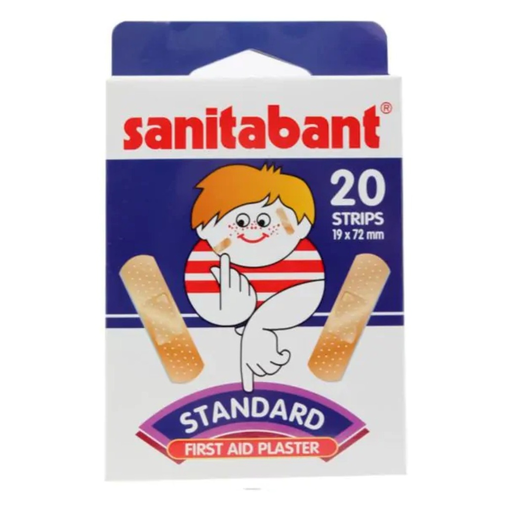 Sanitabant Standard First Aid Plaster, 20s 