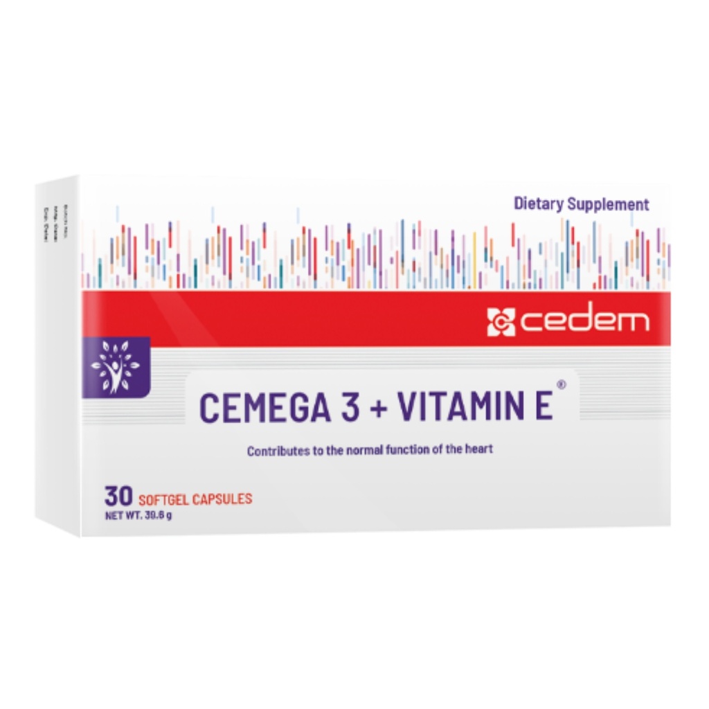 CeMega 3 + Vitamin  E Capsules, 30's