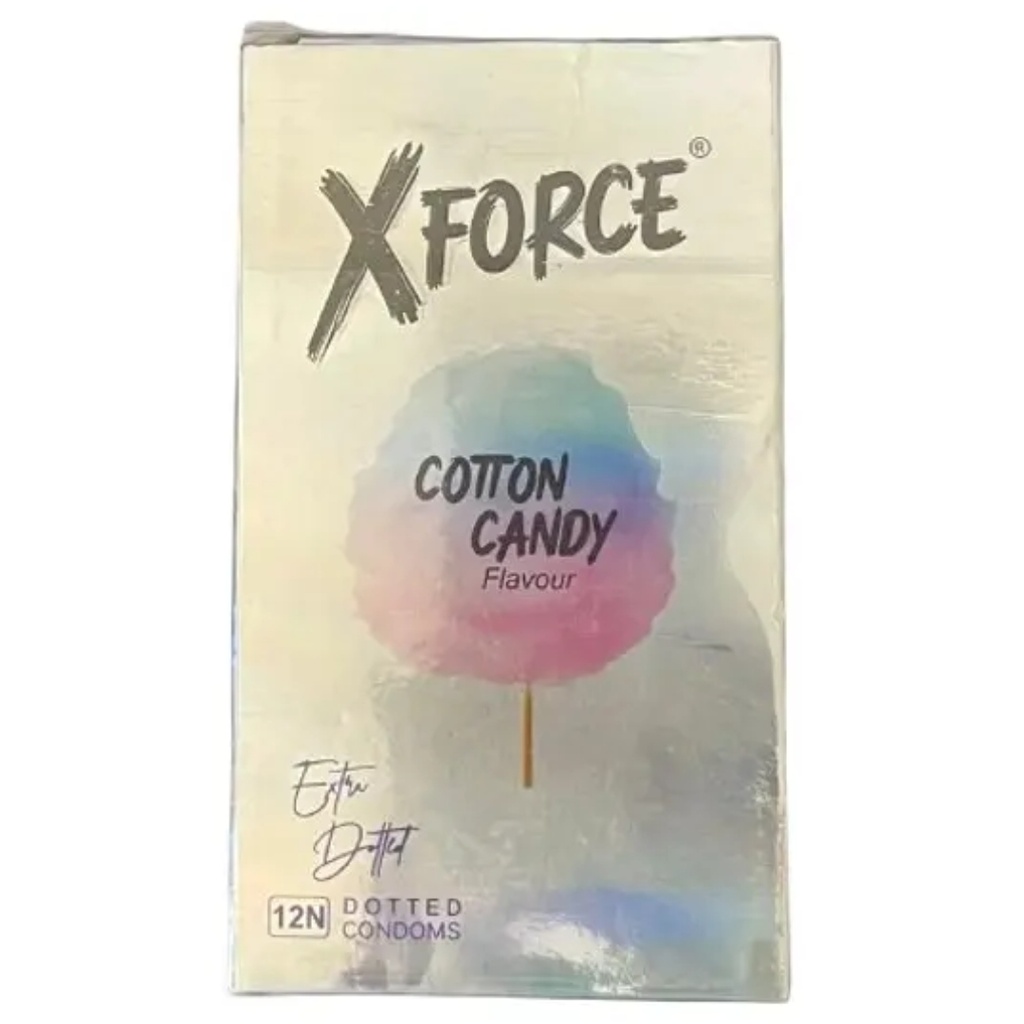 XForce Cotton Candy Flavor Dotted Condoms, 12’s