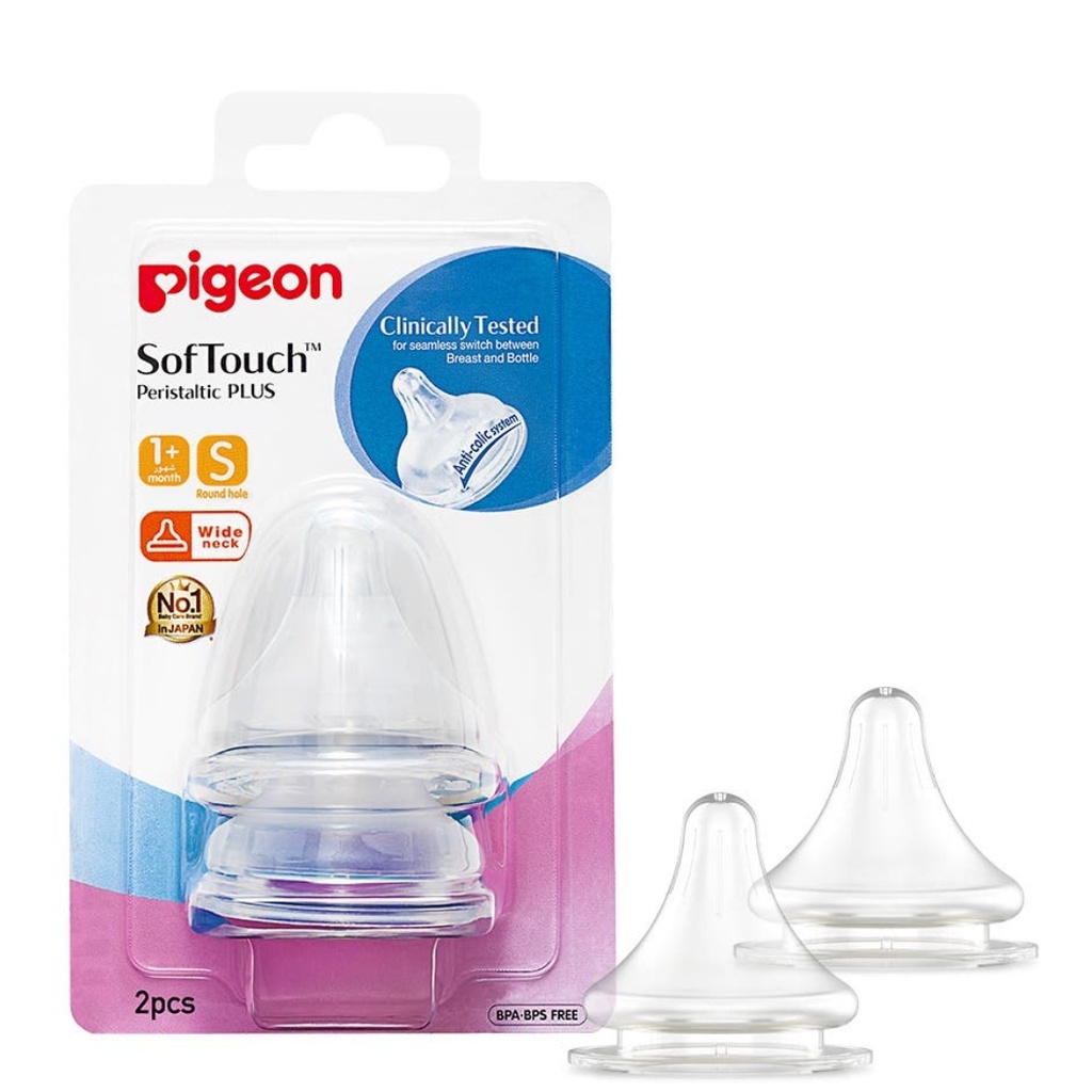 Pigeon Soft Touch Silicon Nipple (S), 2's