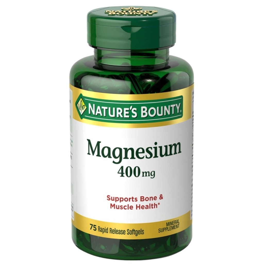 Nature's Bounty Magnesium 400mg  Softgels, 75's 